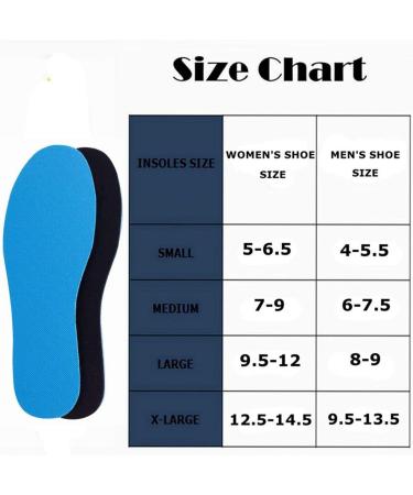 Buy 2 Pairs Breathable Insoles - Super-Soft Sweat-Absorbent Shoe Inserts for All Sizes | Blue/Black Foam - Buy Online on GoSupps.com