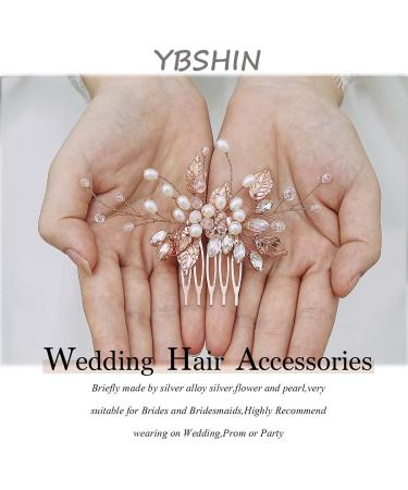 Bridal Wedding Hair Combs - Silver Crystal Blue Headpiece for Women and Girls - Buy Online on GoSupps.com