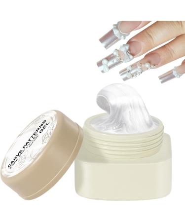  Byeaon 3D Nail Carving Gel 3D Carving Gel | 3D 3D Hard Nail Extension Gel 5G Easy Dry White Manicure Supplies for Molding Sculpture - Buy Online on GoSupps.com