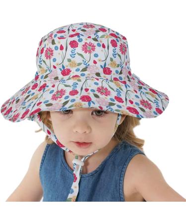 XYIYI Kids Bucket Hat | Adjustable Sun Hat for Boys Girls 6-24 Months | Rose - Buy Online on GoSupps.com