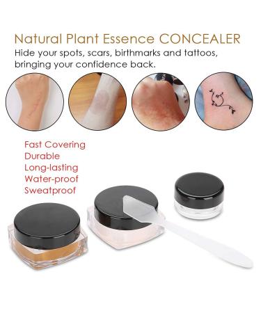 Waterproof Tattoo Cover-Up Makeup Set for Dark Spots, Scars, Vitiligo - Body & Leg Concealer Cream - Buy Online on GoSupps.com