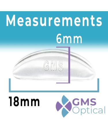 GMS Optical Soft Silicone Adhesive Nose Pads for Glasses Sunglasses and Eye Wear - 1.8mm x 18mm (Clear 5 Pair) - Buy Online on GoSupps.com
