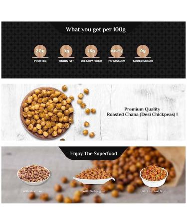 nalAmudhu Roasted Chana | Oil-free Roasted Chickpeas | Bhuna Chana Roasted | Uppukadalai 454g | 1Lbs | 16 Oz - Buy Online on GoSupps.com