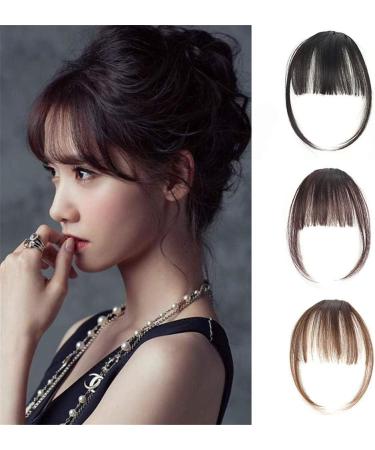 Natural Synthetic Hair Flat Bangs/Fringe Mini Hair Bangs Fashion one Clip-in Hair Extension(Light Brown) - Buy Online on GoSupps.com