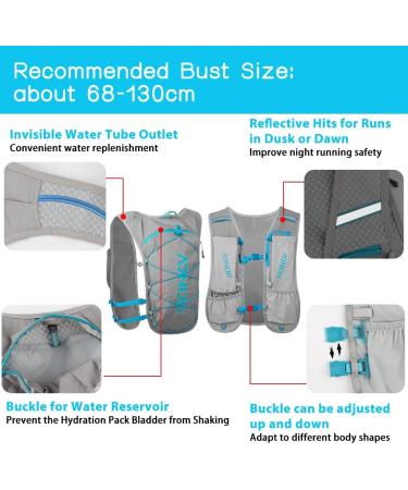 Geila Running Hydration Vest | Lightweight Breathable Marathon Trail Rucksack - Optimal Outdoor Sport Backpack in Black - Buy Online on GoSupps.com