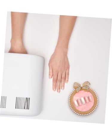  BIUDECO Manicure Palette Small Display Tray Trinket Dish Nail Mixing Tray Nail Color Tray Cake Stand Fake Nail Plate Round Resin Jewelry Tray - Buy Online on GoSupps.com