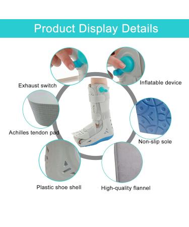 Walker Achilles Injury Fracture Orthosis Boot - Air Pump CAM Medical Walker Boot for Ankle & Foot Injuries (Small) - International Shipping Available - Buy Online on GoSupps.com