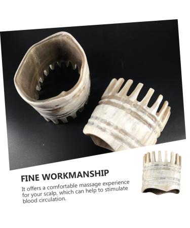 Tovinanna Horn Massage Comb - Portable Hair Wash & Acupuncture Point Comb for Ultimate Relaxation - Buy Online on GoSupps.com