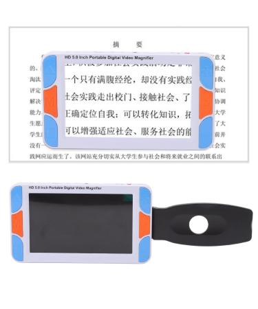 Video Digital Magnifier Portable Digital Magnifier 5in Color 800x480 LCD 3X to 48X Dual Camera Screen Lock Portable Electronic Magnifier Style 7