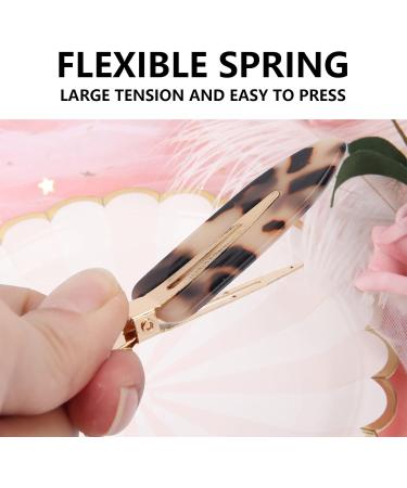 No Bend Hair Clip No Crease Duckbill Hair Clips No Crease Hair Clips Bangs Hair Clip No Dent Hair Barrettes Styling Duckbill Clips(Leopard) - Buy Online on GoSupps.com