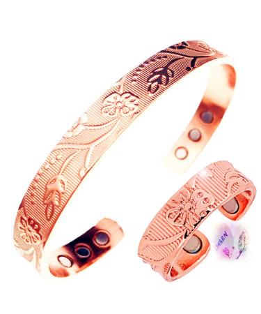 LONGRN-Pure Copper Magnetic Ring & Bracelet Adjustable Size for Women
