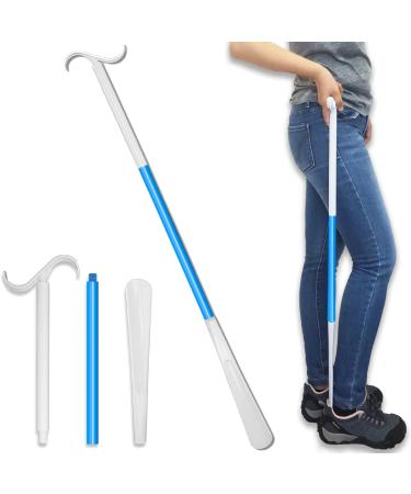 Handled Shoe Horn Dressing Stick Sock Remover Aid Helper Adjustable Dressing Aid for Shoes Socks Shirts Pants Shoe Horn Long Handle for Seniors