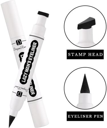 Waterproof Eyeliner Stamp - Liquid Eyeliner Pen with Stamps Long-Lasting Eye Pencil Eye Shadow Pen Waterproof Liquid Make Up Pencil for Natural Looking Pologmase - Buy Online on GoSupps.com