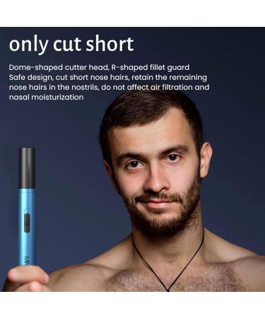 Nose trimmer Electric eyebrow trimmer for women edge facial hair trimmer waterproof nose hair trimmer for nose ear eyebrow beard Blue - Buy Online on GoSupps.com