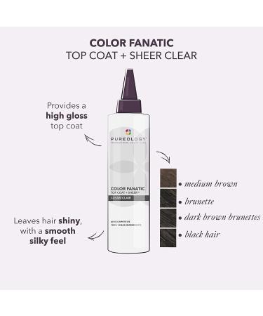 Pureology Color Fanatic Top Coat + Sheer Clear Hair Toner - Hair Gloss Treatment - 6.7 Fl Oz - Buy Online on GoSupps.com