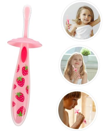 Tovinanna 4-Piece Children's Toothbrush Set - Toddler Training Manual Brushes for Travel & Cleaning - Cute Pink Baby Accessories - Buy Online on GoSupps.com