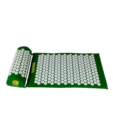 Dunlap massage pillow acupressure mat massage device pillow massage relief stress back body pain Pain spike massage matt massage pillow (size: green)