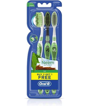 Buy Oral-B 1.2.3 Soft Toothbrush with Neem Extract - Gentle Cleaning for Healthy Teeth | International Shipping Available - Buy Online on GoSupps.com