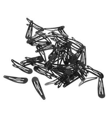 50 Pack Black Hair Snap Clips - Perfect for DIY Jewelry & Craft Projects | International Shipping - Buy Online on GoSupps.com
