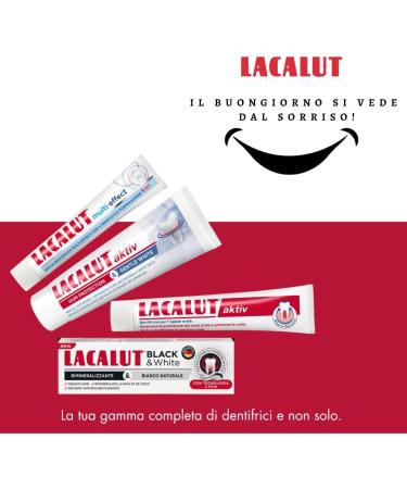 Lacalut LACALUT Black & White Whitening Toothpaste Professional Teeth Whitening Remineralizes Tooth Enamel Professional Whitening Toothpaste Activated Carbon. 75 ml - Buy Online on GoSupps.com