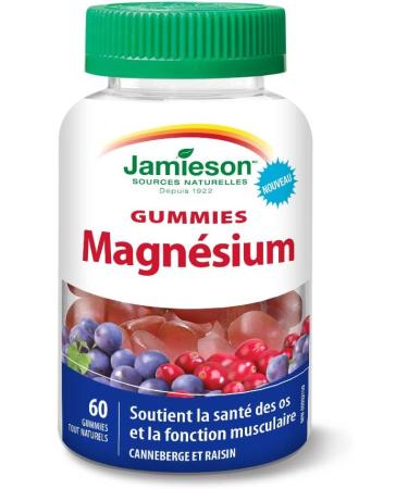 Jamieson Magnesium Gummies (Cranberry Grape Flavour) and Vitamin D3 1 000 IU Gummies (Orange Strawberry Lemon Flavour) | 60 Count Each - Buy Online on GoSupps.com