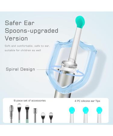 ZenRich Ear Wax Removal Tool with 300W Camera - Waterproof Wireless Ear Cleaner & Otoscope for iOS & Android Phones - Includes 4 Silicone Ear Scoops - Black - Buy Online on GoSupps.com