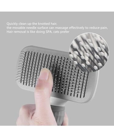 Avando Cat Dog Brush for shedding Pet Grooming Brush for Cats Dogs Massage Shedding Brush for Short or Long Hair Self Cleaning Slicker Brush Easy to Removes Loose Undercoat Tangled Hair (grey) Black - Buy Online on GoSupps.com