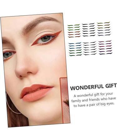 BELLIFFY 6pcs Eyeliner Eyelash Tape Double Eyelid Stickers Adhesive Eye Line Strip Double Eyelid Tape Plastic - Buy Online on GoSupps.com