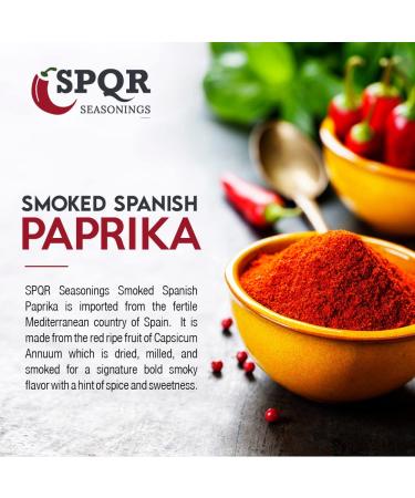 SPQR Seasonings Smoked Spanish Paprika XL 7 oz Jar - Gourmet Restaurant Grade Bold Smoky Flavor - Buy Online on GoSupps.com