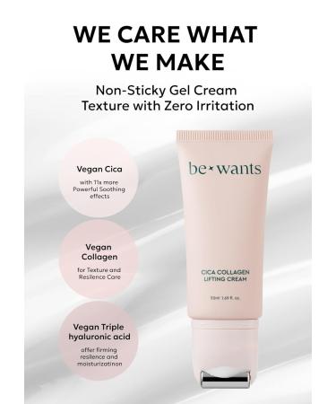  K-Beauty bewants Cica Collagen Lifting Cream(1.7 fl oz) and Collagen Eye gel patch (60 patches) - Buy Online on GoSupps.com