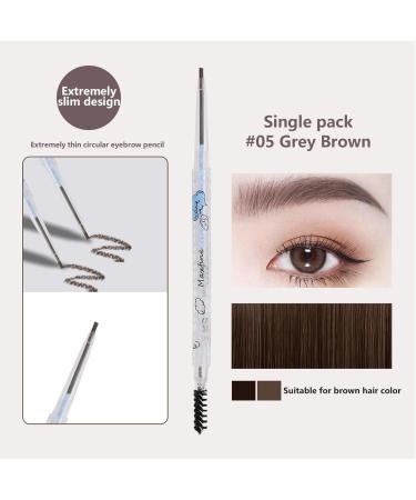 Eyebrow Pencil Eyebrow Makeup | Eyebrow Makeup for Strong Shape and Silky Color Double Head Design Eyebrow Pencil for Parties and Daily Use Pochy 05 Gray Brown - Buy Online on GoSupps.com