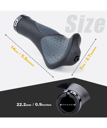 CyclingDeal Mountain Bike Handlebar Grips - Ergonomic Design for MTB & Hybrid Bikes - Soft Gel Grips with Anti-Slip Technology - 1 Pair - Buy Online on GoSupps.com