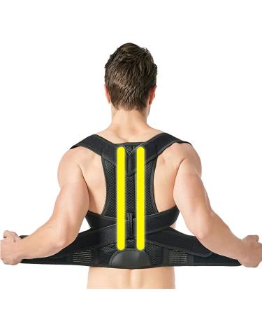 Posture Corrector Back Brace Spine Lumbar Support Belt for Men and Women Waist Straightener Waist Trainer Pain Relief Breathable Support (Size : X-Large) (Xx) (Medium)