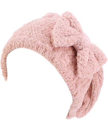 Asudaro Microfiber Hair Towel for Women | Quick-Drying Turban Cap & Shower Hood | Absorbent Thickened Bathing Cap in Skin Pink - Buy Online on GoSupps.com