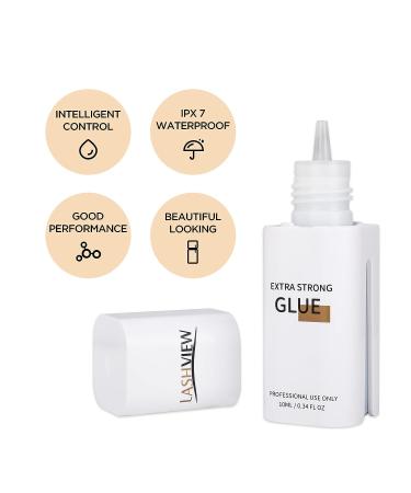 LASHVIEW Eyelash Extension Glue - Precise Drop Technology, 1 Sec Dry Time, 10ml - Buy Online on GoSupps.com