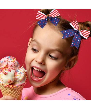 4th of July Hair Clips Set - Patriotic Party Accessories for Women - USA Stars Hair Barrettes - 4PCS - Buy Online on GoSupps.com