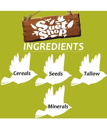 The Suet Shop 80g x 50 Standard Suet Fat Balls - High Energy & Protein for Wild Birds - Buy Online on GoSupps.com
