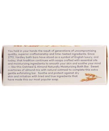Oatmeal & Almond by Yardley Boxed Soap 120g - Buy Online on GoSupps.com