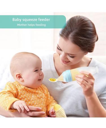 Termichy Baby Food Feeder Set - Silicone Pacifier and Spoon for Infant Feeding (Blue) - Buy Online on GoSupps.com