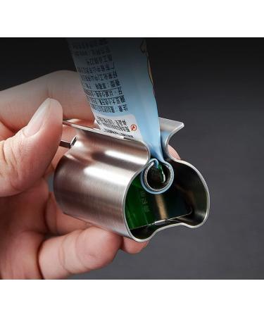 Guokoo Toothpaste Squeezer Metal Toothpaste Tube Wringer Seat Holder Stand for Toothpaste Hand Cream or Mustard Sauce (Stainless Steel) 1 - Buy Online on GoSupps.com