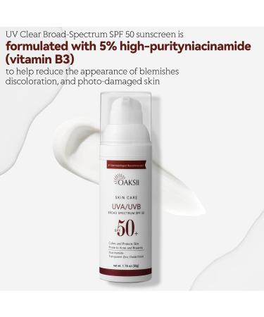 UV Clear Face Sunscreen SPF 50 - Oil-Free Zinc Oxide Lightweight & Sensitive Skin Friendly | 1.7 Fl Oz - Shop Internationally - Buy Online on GoSupps.com