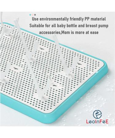 Baby Bottle Drying Rack - High Capacity Dryer for Bottles, Cups & Essentials (Light Blue) - Buy Online on GoSupps.com