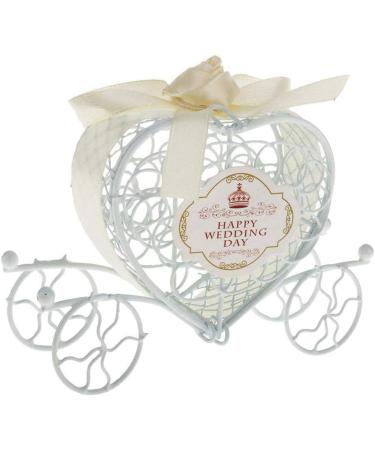 Lodokdre Metal Carriage Gift Box Gift Box Decoration - champagne + white - Buy Online on GoSupps.com