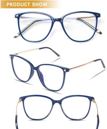 DUCO Blue Light Glasses for Women & Men | Blue Ray Blocking Computer Glasses | Retro Square Non-Prescription Eyewear for Teens (Model 5209 - Buy Online on GoSupps.com