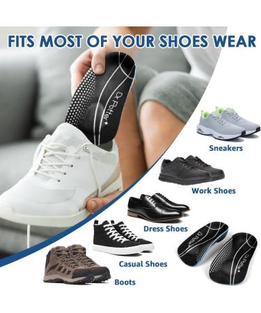3/4 Plantar Fasciitis Insoles | High Arch Support Inserts for Foot Pain Relief | Metatarsal Support for Flat Feet | Medium Size for Men & Women - Buy Online on GoSupps.com