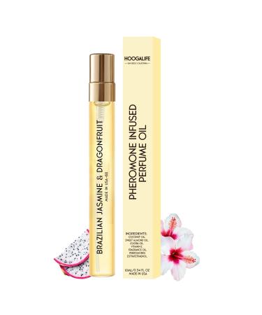 HoogaLife Pheromone Perfume for Women Fragrance Pheromones Perfumes Attract Men BRAZILIAN JASMINE&DRAGONFRUIT Enhanced Ecents Pheromone Perfume Oil Travel Size Perfume 0.34 fl.Pheromone Cologne BRAZILIAN JASMINE & DRAGONFRUIT