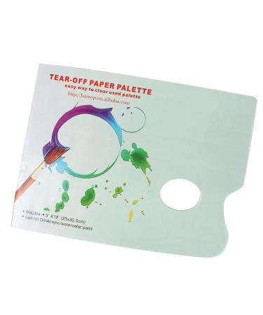 RiToEasysports Paper Palette 30 Leaves Pallet Paper for Watercolor Gouache Oil Painting Compact Size and Convenient Thumb Hole