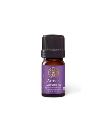 Aromatics International Premium Organic Artisan Lavender Essential Oil 5ml | 100% Pure Essential Oil for Diffusion & Aromatherapy
