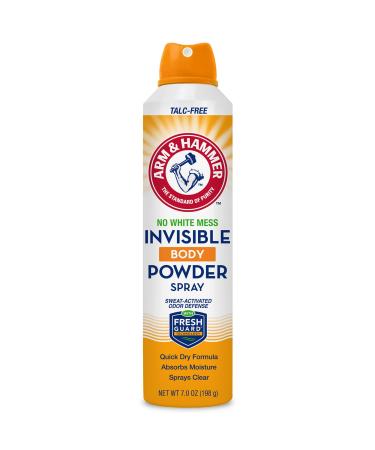 Arm & Hammer Invisible Body Powder Spray Clear Talc-Free Body Odor & Sweat Control for Men & Women Spray Body Powder for Women and Men Arm and Hammer Body Spray Powder 7 Oz (1 Pack) Fresh 7 Ounce (Pack of 1)