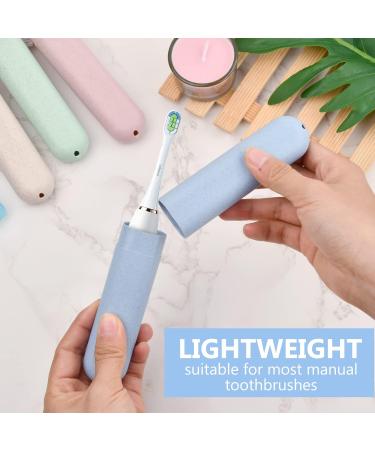 Naseom Portable Toothbrush Case - 4 Pack Travel Container with 5 Protective Toothbrush Head Covers for International Shipping - Buy Online on GoSupps.com